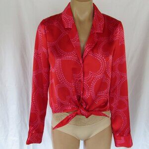 New Bailey/44 top blouse Medium Revolve Red hearts